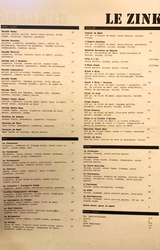The Zink Menu image 2